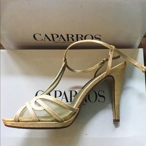 Caparros Peach Glitz high heels
